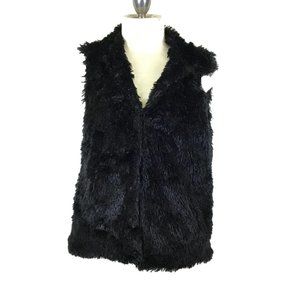 Betsey Johnson Black Faux Fur Vest Women’s